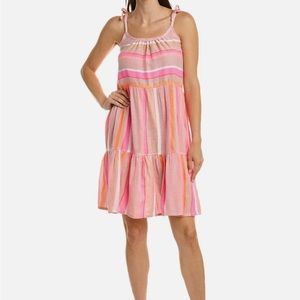 Lemlem size L pink and gold sundress